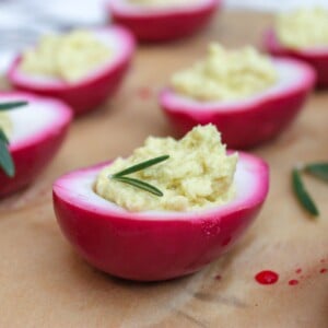 Spiked Deviled Eggs Close Up 1