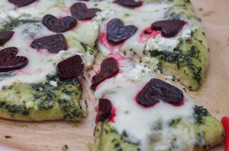 Valentines Day Pizza with Beets Kale Pesto Final 1
