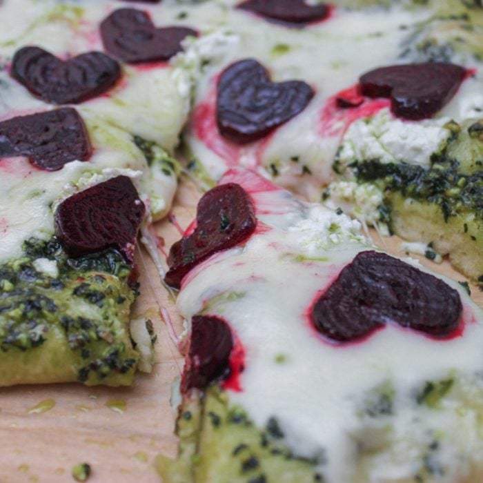 Valentines Day Pizza with Beets Kale Pesto Final 1