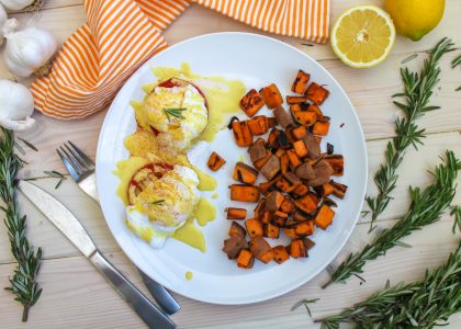 Vegetarian Eggs Benedict 2