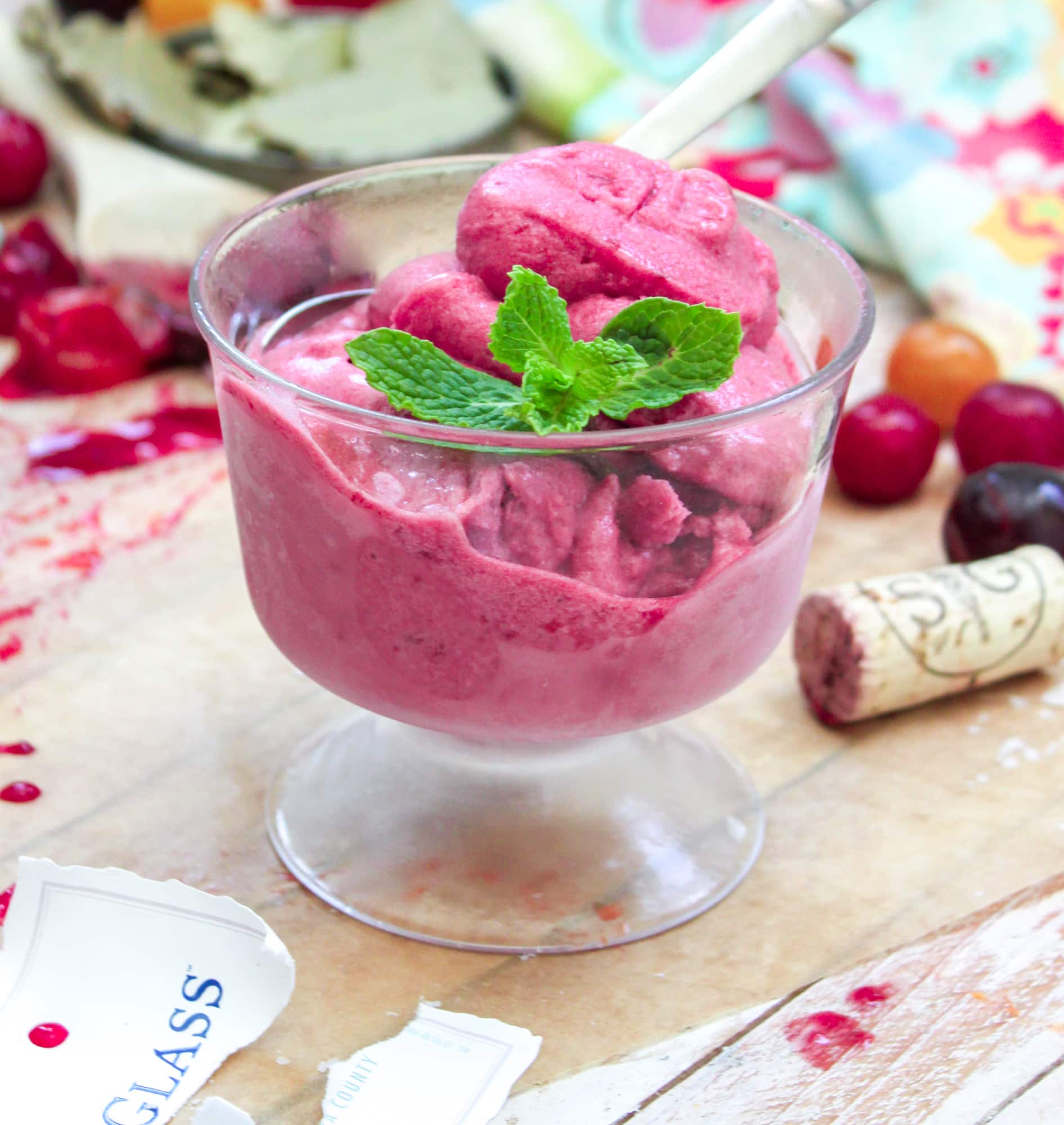 Roasted Plum & Pinot Noir Sorbet