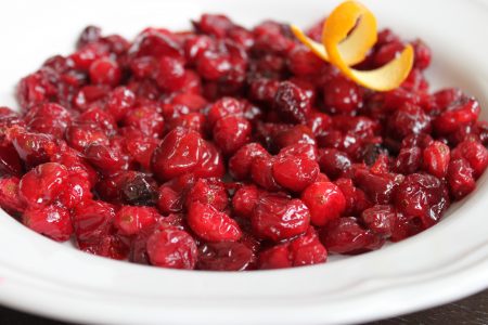 boozy baked cranberries 1
