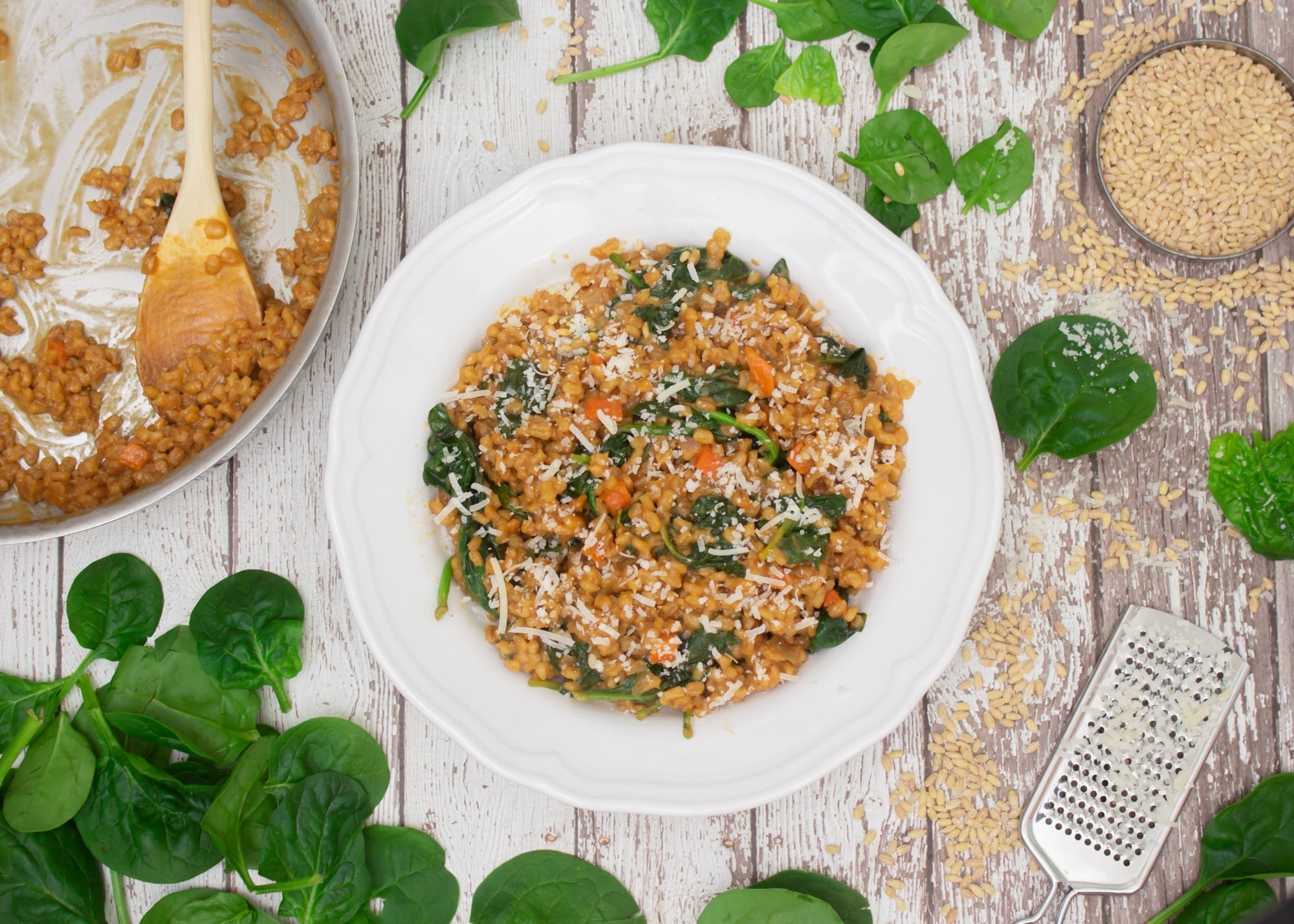 Spinach &amp; Barley Risotto