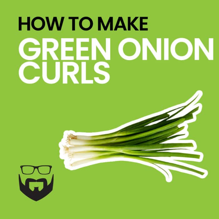 How to Make Green Onion Curls Square - Green