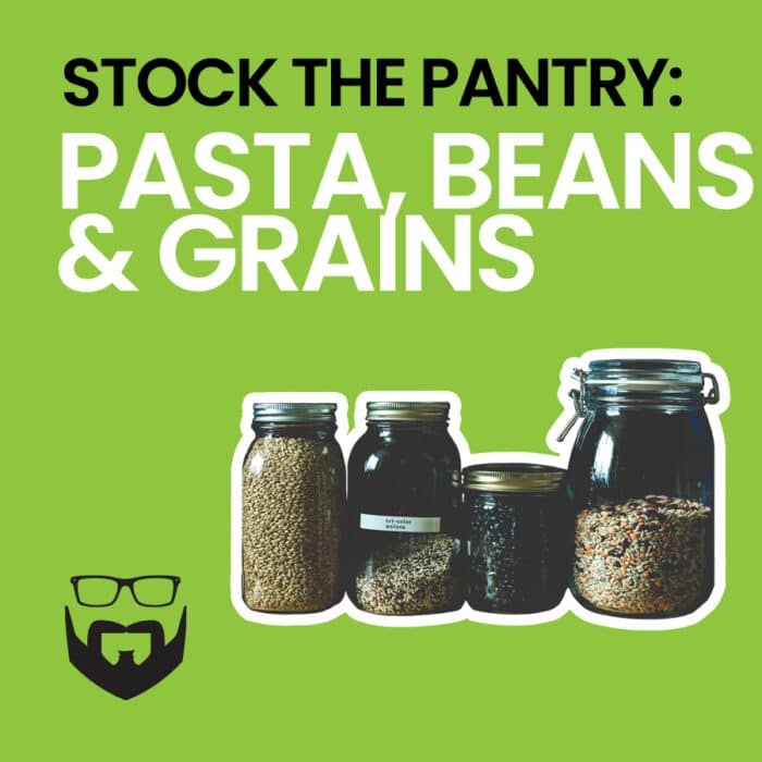 Stock your Pantry_Pasta, Beans and Grains Square - Green