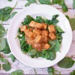 Easy Pra Ram Tofu with Roasted Spinach (Thai Peanut Sauce) Main