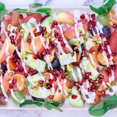 winter fruit salad with yogurt dressing Creamy Fruit Salad with Yogurt