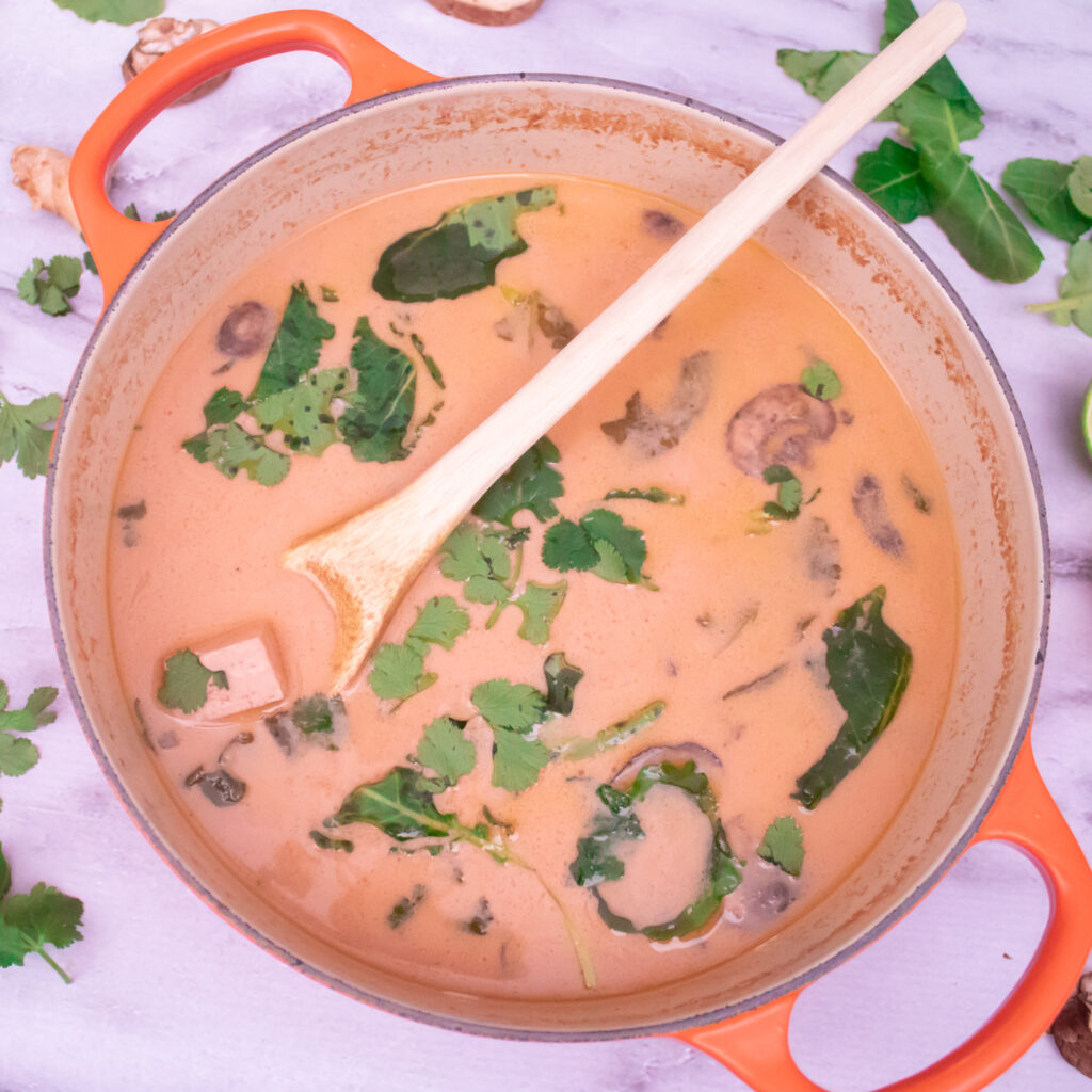 Easy Vegan Thai Coconut Soup (Tom Kha Kai) Recipe