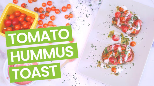 Cherry Tomato Hummus Toast Video - Green