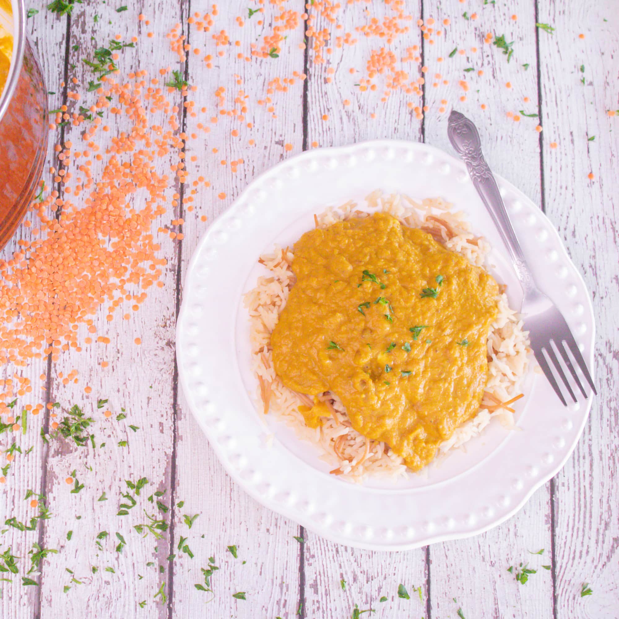 Easy Red Lentil Coconut Curry (Crock Pot Recipe)