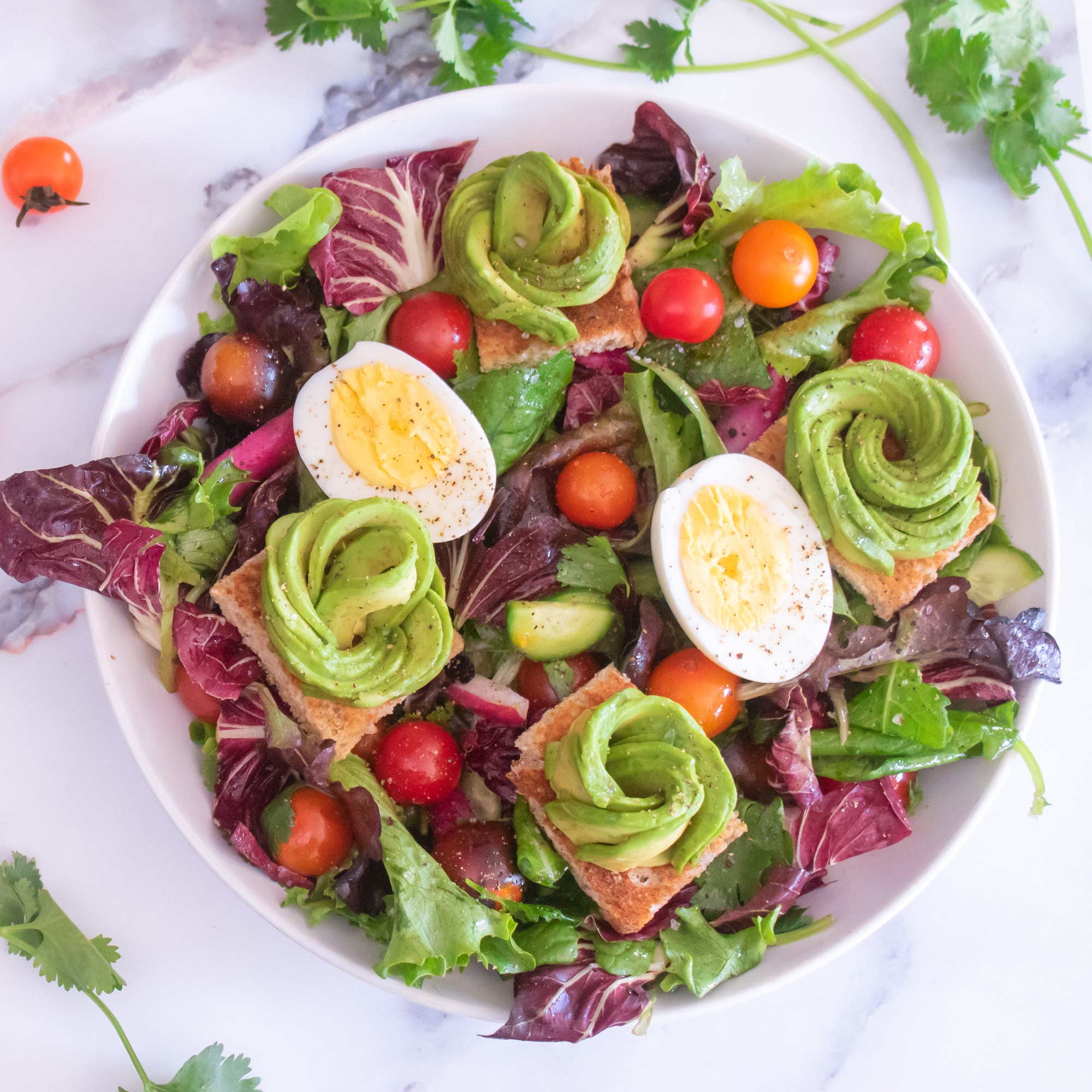 Avocado Toast Breakfast Salad Bowl
