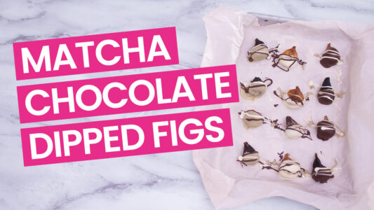 Matcha & Chocolate Dipped Dried Figs Video - Pink