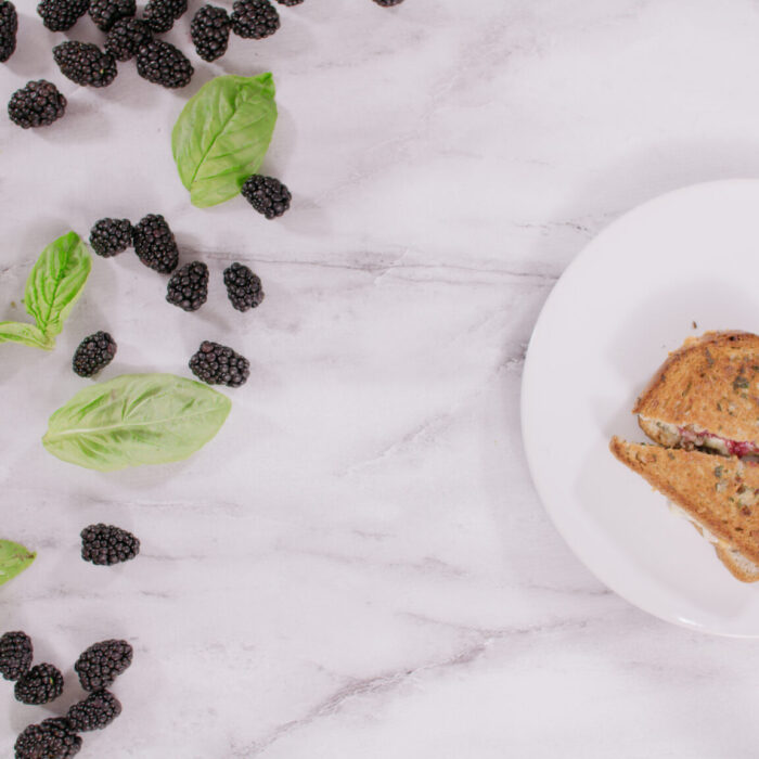 Blackberry Balsamic & Basil Grilled Cheese