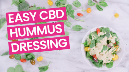 Easy Hummus Dressing with CBD Video - Pink