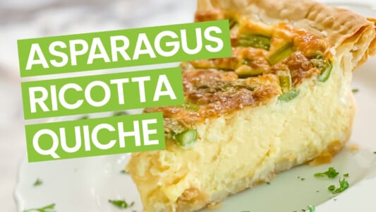 Asparagus & Ricotta Cheese Quiche Video - Green