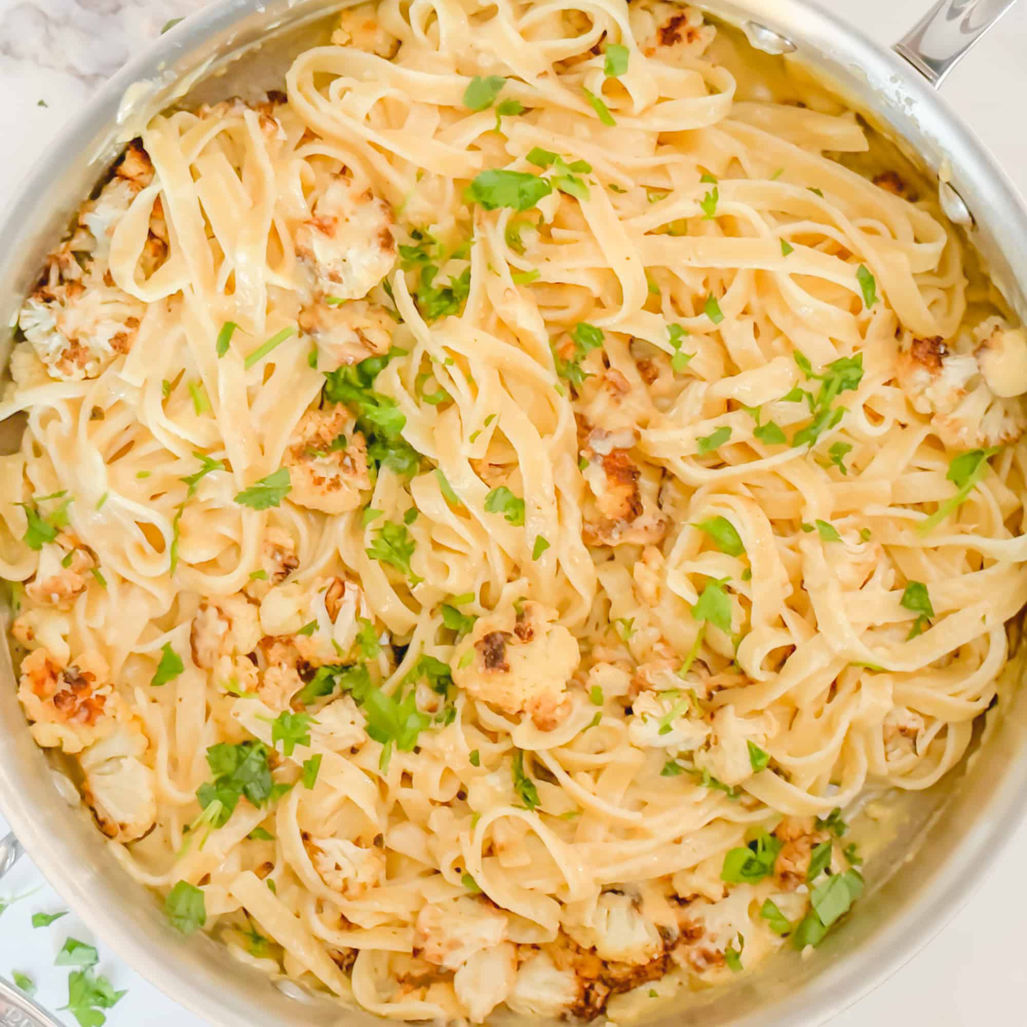 Roasted Cauliflower & Miso Alfredo Pasta Jerry James Stone