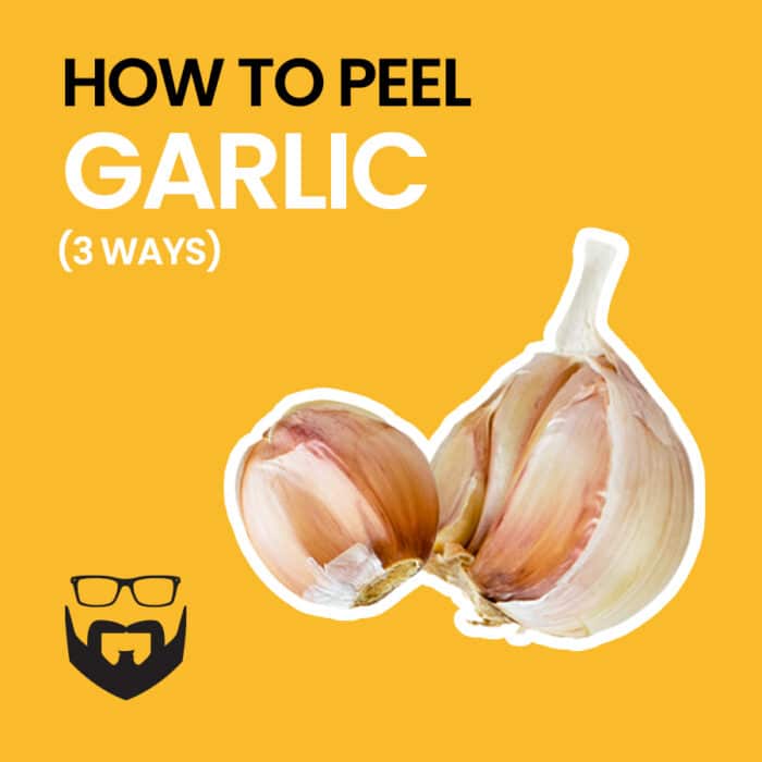 How to Peel Garlic 3 Ways Square - Yellow