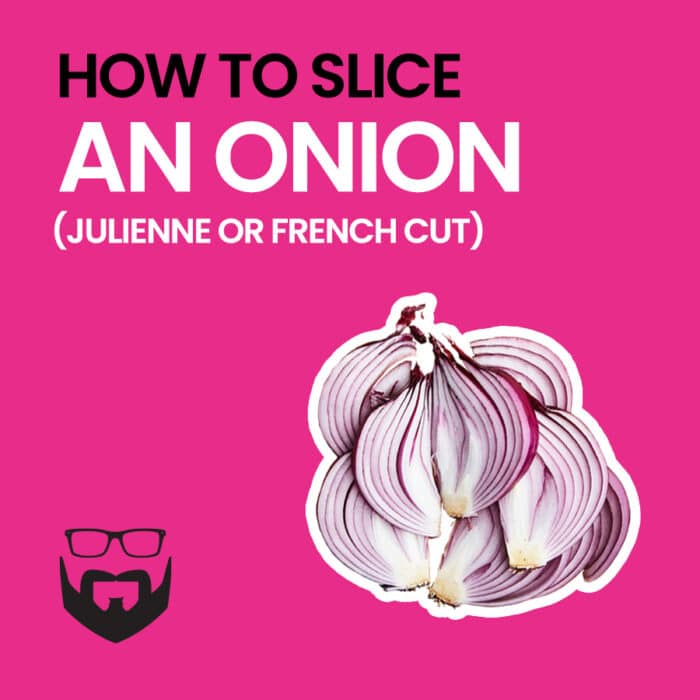 How to Slice an Onion (Julinne or French Cut) Square - Pink