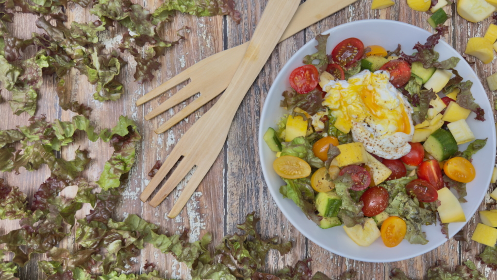 Poached Egg Breakfast Salad