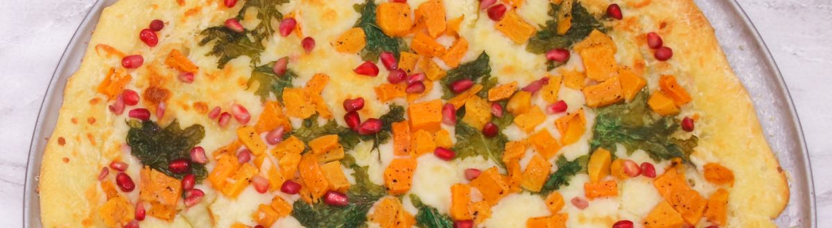 Christmas Pizza with Butternut Squash Apples Kale Main 1