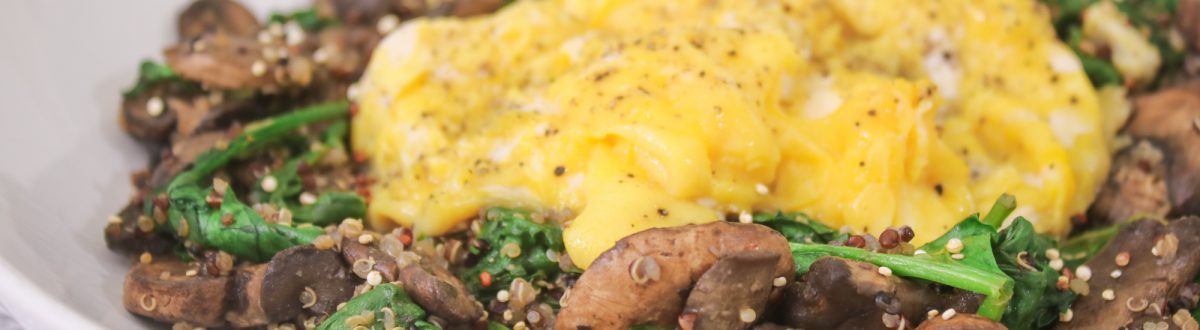 Soft Scrambled Eggs With Spinach Mushroom Quinoa Soft Scrambled Eggs With Spinach Mushroom Quinoa