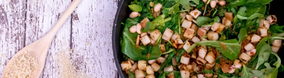 White Beans & Greens with Turnips, Parmesan